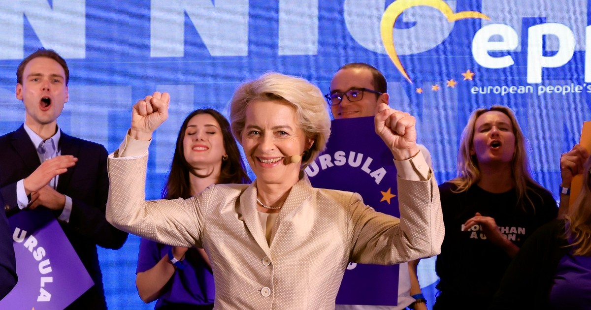 Ursula von der Leyen jubilează victoria în alegeri Foto: Profimedia