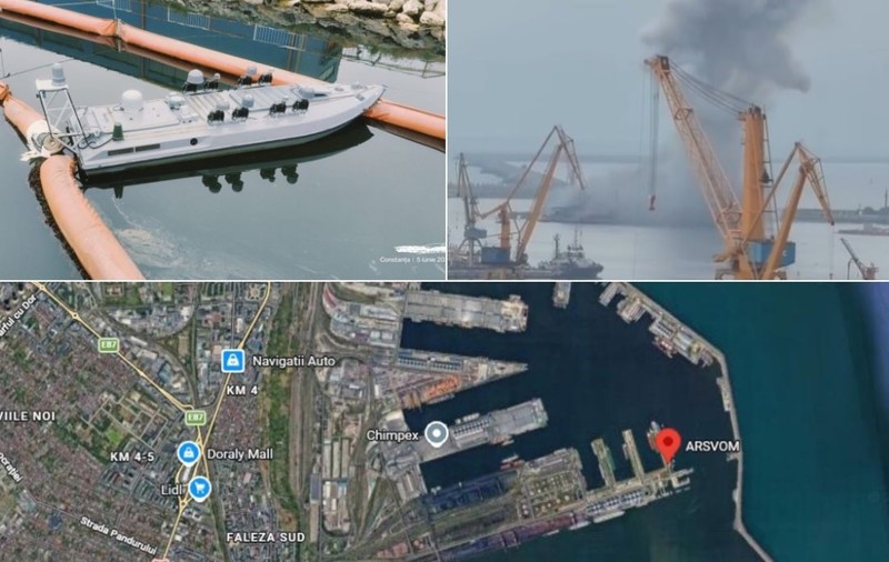 "Adăpostiți-vă în beciuri!". Mesaj RO-Alert trimis în Constanța după ce o dronă maritimă a explodat în port