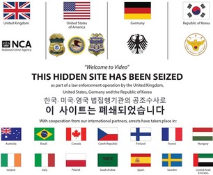 Avertismentul postat de autoritățile americane pe site-ul Welcome to Video după ce a fost închis