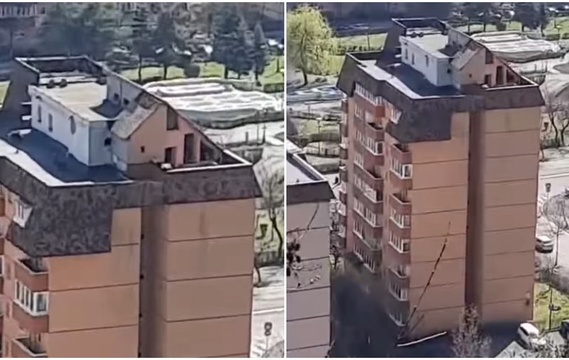 Un brașovean și-a construit legal o „vilă” pe un bloc cu 8 etaje: „Există contract de vânzare cumpărare din anul 2013”
