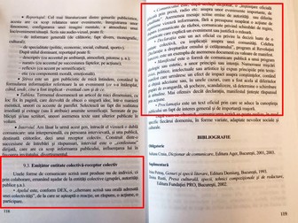 Fragment din Sultana Craia- “Introducere în teoria comunicării ”, Editura Fundației România de Mâine, Universitatea Spiru Haret, anul 2007. Cartea Sultanei Craia nu este trecută în bibliografia de final a cărtii lui Lucian Pahonțu.
