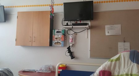 Poză din salonul de spital