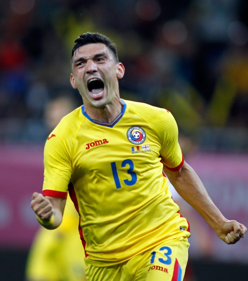 Claudiu Keseru a marcat 5 goluri în primele trei etape din preliminariile Euro 2020 și pe locul 2 în topul golgheterilor FOTO: EPA/BOGDAN CRISTEL