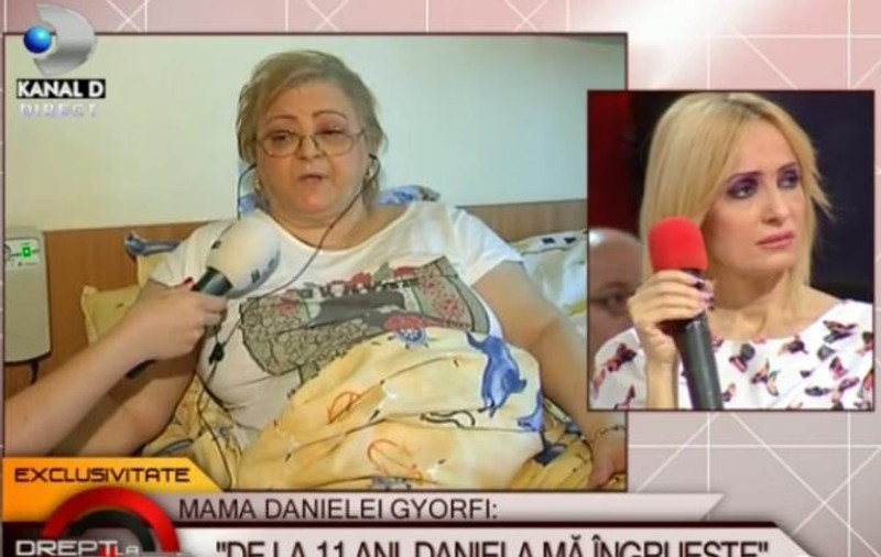 Daniela Gyorfi și mama ei, în lacrimi, în direct: "Ea m-a spălat, ea mi-a schimbat scutecele"