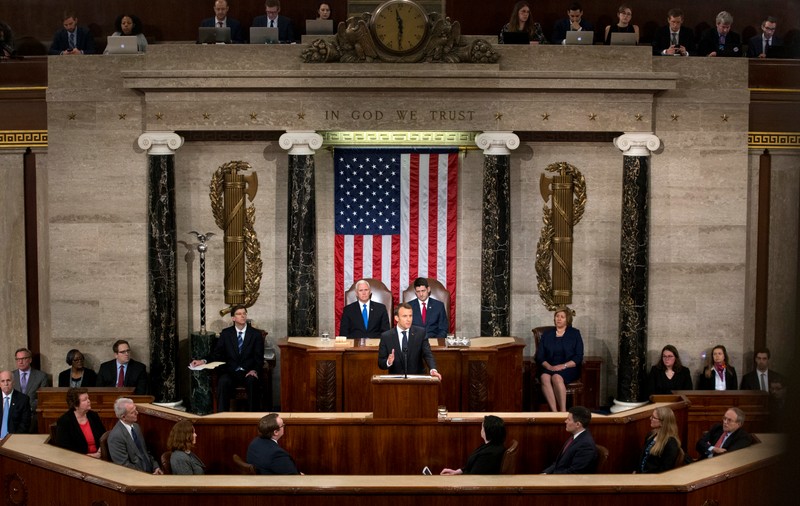 Emmanuel Macron a denunțat naționalismul într-un discurs în Congresul american