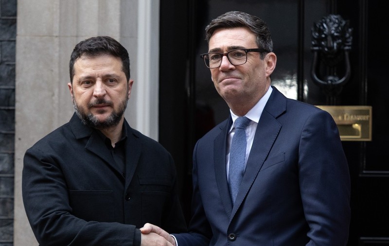 Volodimir Zelenski, primit miercuri de premierul britanic Andy Burnham Sursa foto: Profimedia
