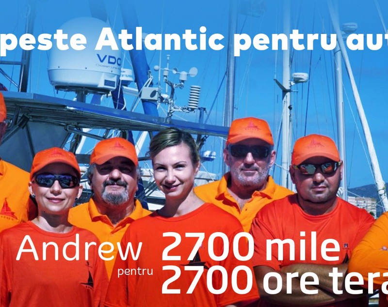 REPORTAJ / Șapte români înfruntă Atlanticul pe un velier. Luptă trei săptămâni cu vântul, cu valurile și furtunile pentru copiii cu autism/ GALERIE FOTO