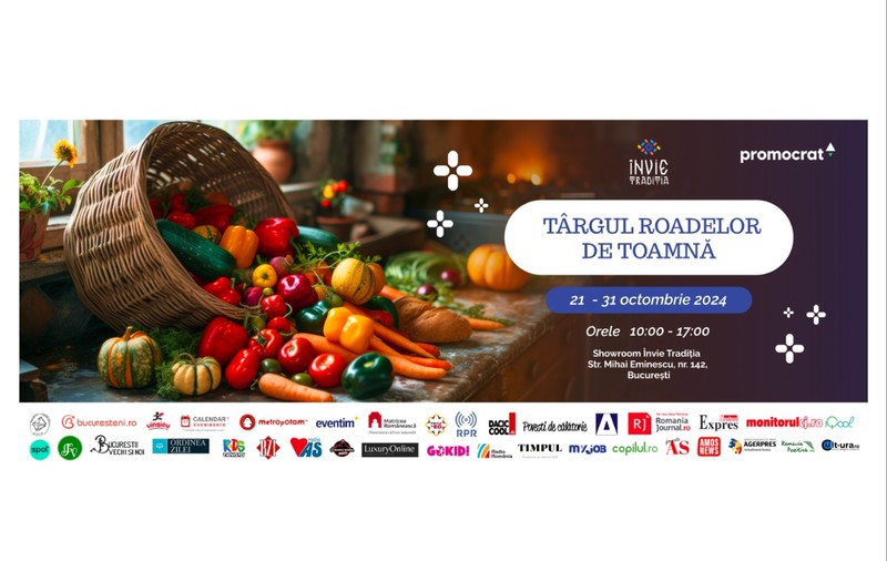 Târgul roadelor de toamnă – Învie Tradiția: O călătorie printre gusturi autentice 21 – 31 Octombrie 2024
