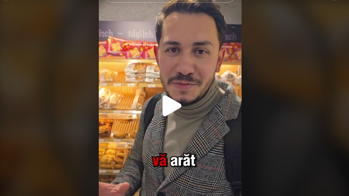 Un tânăr român într-un supermarket, în Elveția