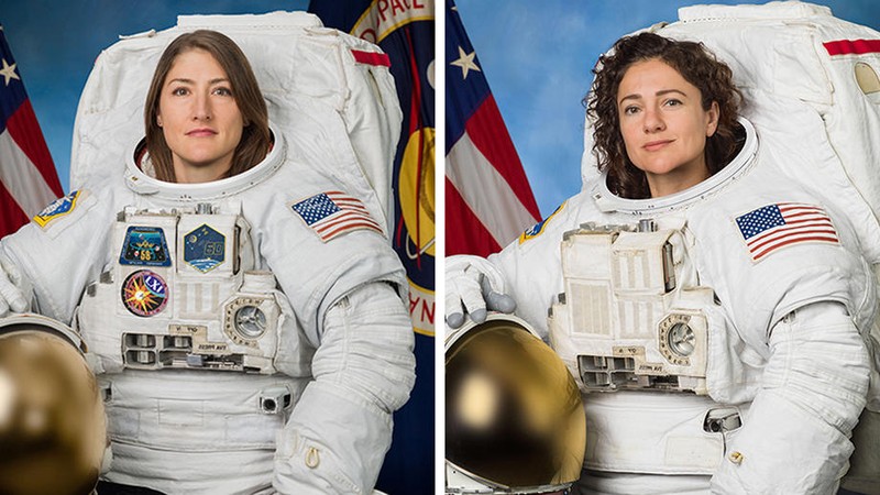 Christina Koch și Jessica Meir (EPA)