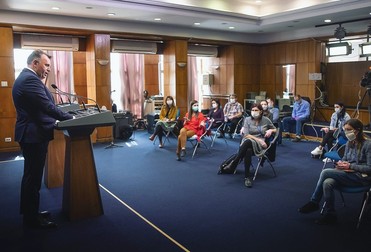 Nelu Tătaru, la conferinţa de presă de astăzi. Foto: Guvernul României