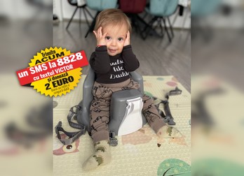 Micuțul Victor a făcut terapii de tot felul adunate în zeci, poate mii de ore