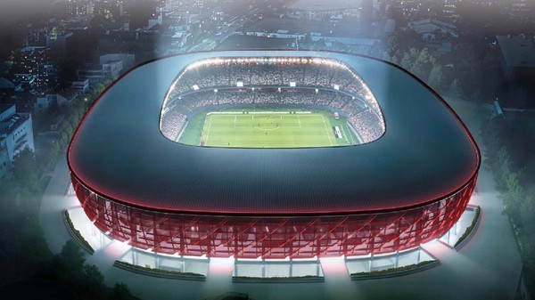 Machetă cu noul stadion Dinamo