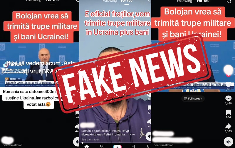 MApN dezminte „dovezile” răspândite pe TikTok: România nu trimite militari în Ucraina