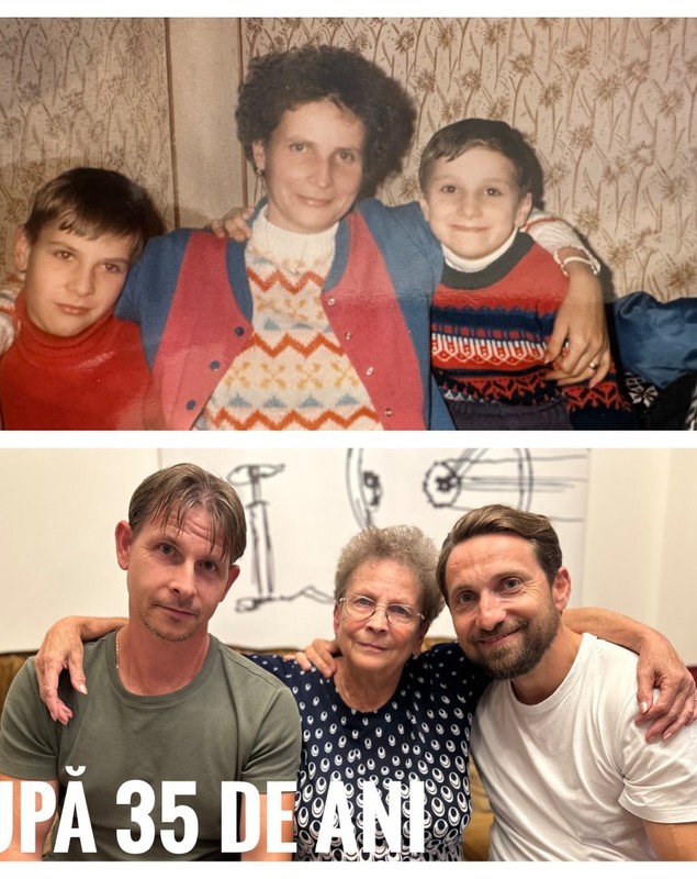 Imagine rară cu Dani Oțil, fratele lui și mama lor. „De câte mai ai timp?”
