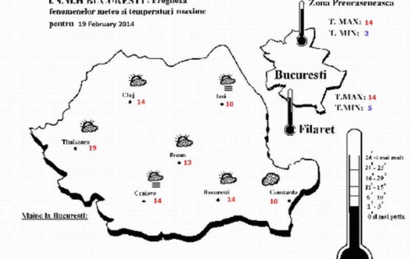 PROGNOZA METEO PENTRU URMĂTOARELE DOUĂ ZILE! Uite la cât vor ajunge temperaturile