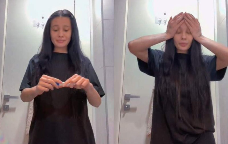 Erika Isac s-a filmat în timp ce făcea un test de sarcină. Artista dispăruse de patru luni de pe rețelele de socializare