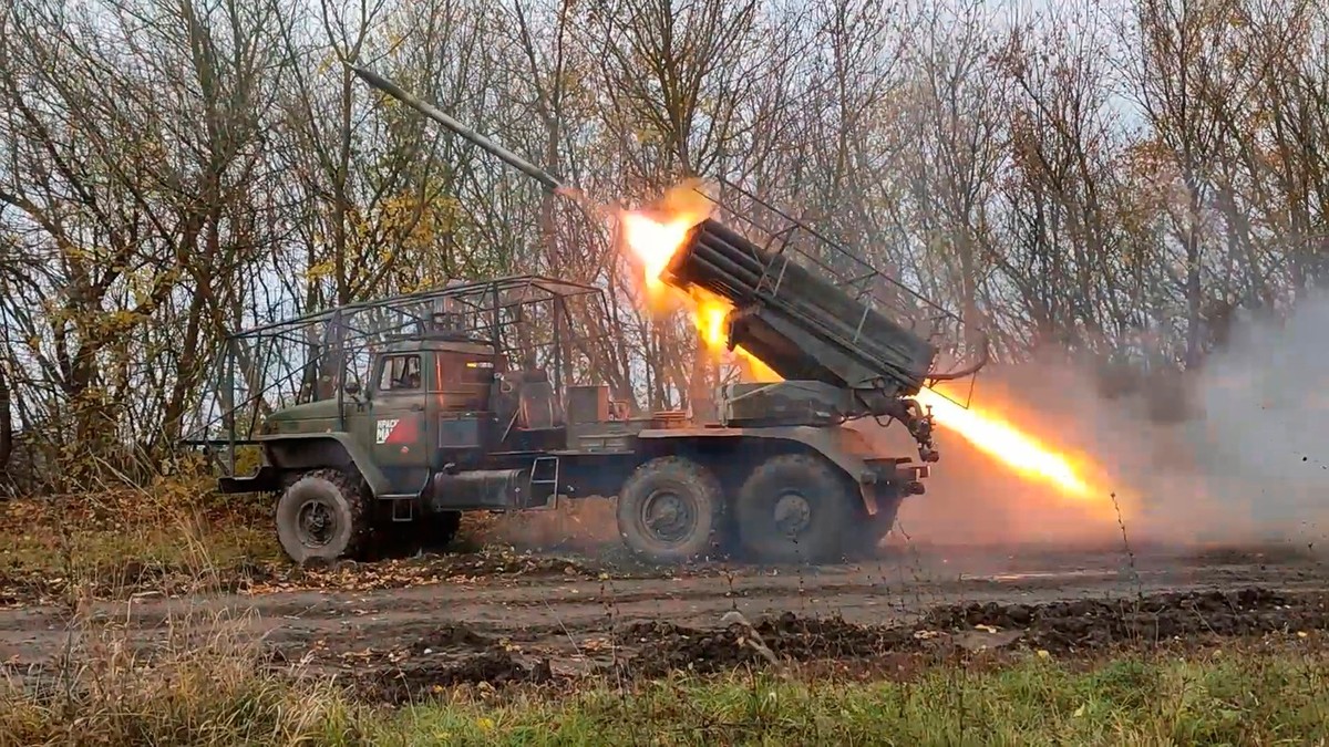 Lansator de rachete Grad folosit în regiunea Kursk Foto: Profimedia
