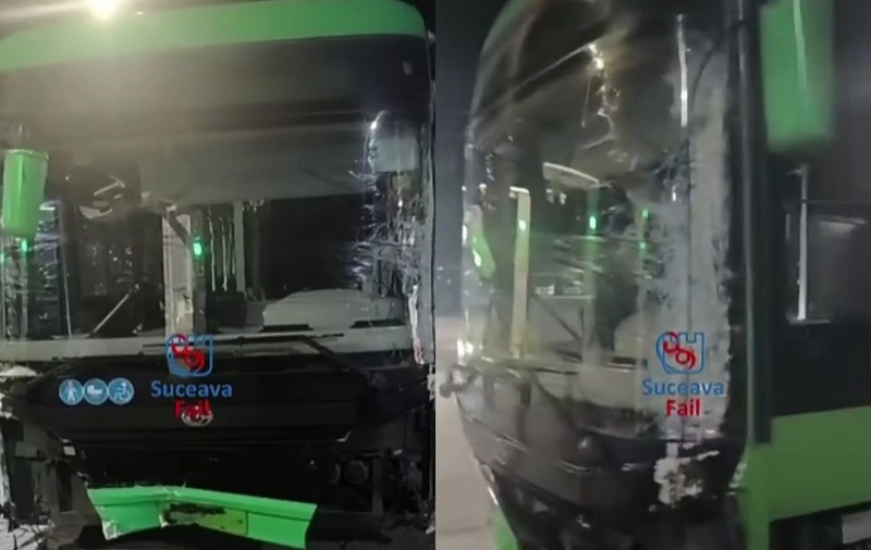 Șofer de autobuz din Suceava, reangajat de instanță după ce a fost concediat pentru alcool, a provocat un accident grav Era din nou beat la volan. Sursă foto:Captură video Facebook /Suceava Fail.