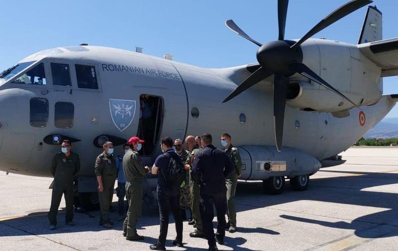O aeronavă a Forțelor Aeriene a efectuat două misiuni în zona afectată de incendii din Macedonia de Nord
