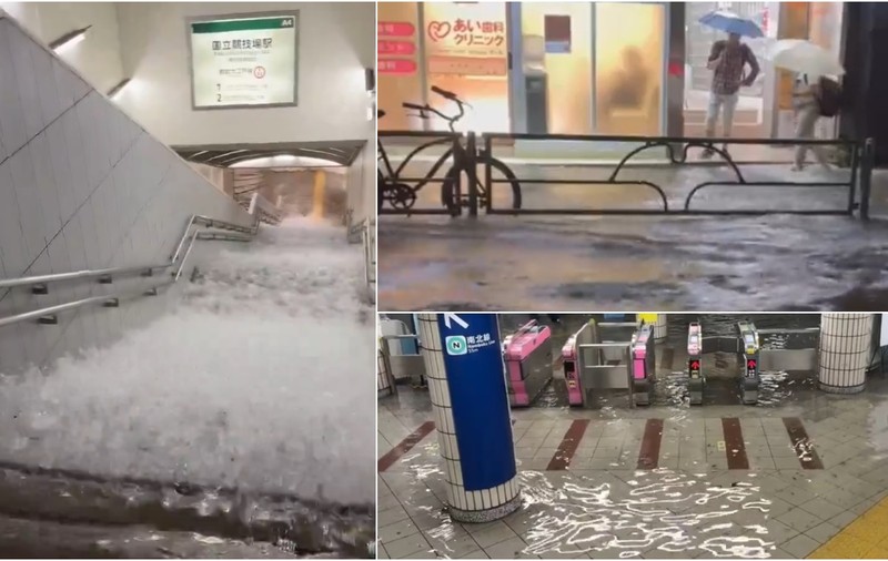 Inundații nemaivăzute în Tokyo. Capitala Japoniei, lovită de „furtuni de gherilă”. VIDEO