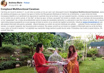 Postarea publicată de Andreea Marin, pe 15 iulie 2019