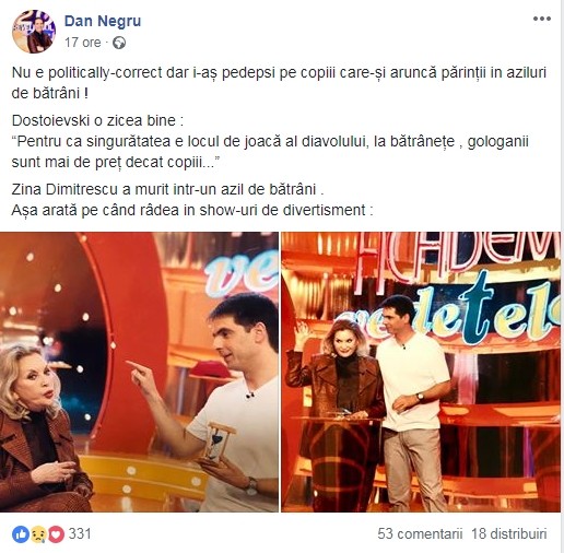 Mesajul lui Dan Negru