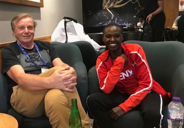 Antrenorul român Carol Șanta cu Ruth Chepngetich, campioană mondială la maraton în 2019