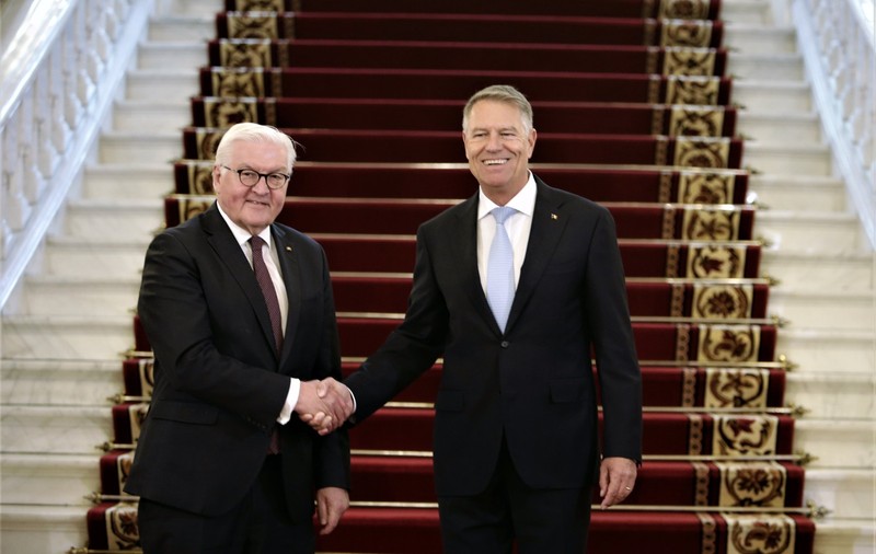 Klaus Iohannis, după întrevederea cu președintele german Frank-Walter Steinmeir: „Sprijinim un embargo pe petrolul rusesc”