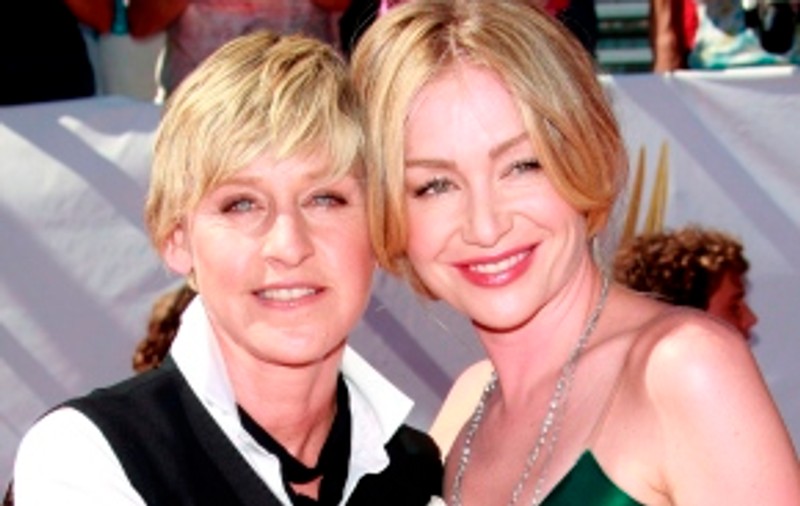 Cuplul lesbian Ellen DeGeneres şi Portia Rossi, cel mai popular din showbiz
