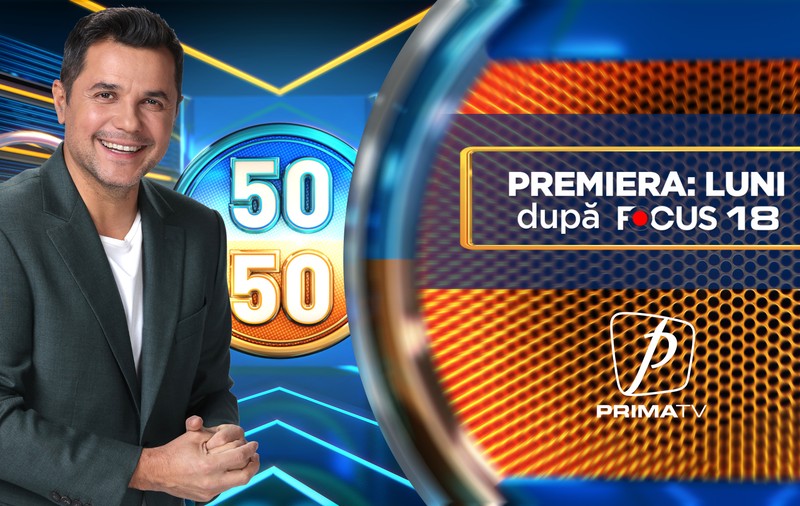 50:50 – Noua emisiune-concurs pentru toată familia, prezentată de Cove la Prima TV