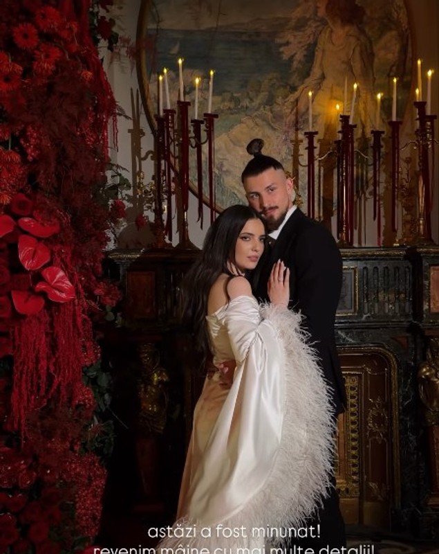 Cât a costat rochia de mireasă purtată de Ioana Stan, soția lui Radu Drăgușin. Imagini din locația de vis în care a avut loc petrecerea