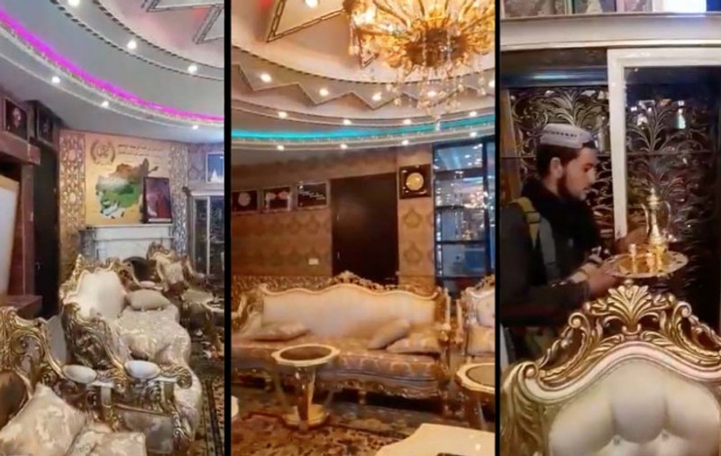 Luxul în care trăia un general afgan, filmat de talibanii care i-au confiscat palatul