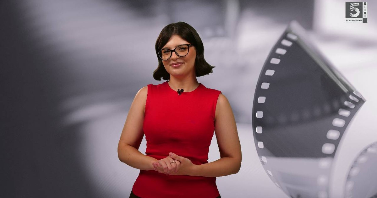 Adelina Duinea ne aduce în această săptămână cele mai virale cinci știri din lumea filmelor și serialelor. Ea poartă o bluză roșie și pe fundal se observă o rolă de film