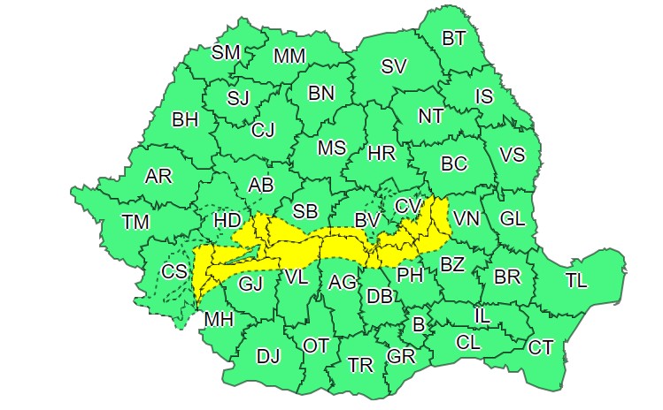 Harta zonelor vizate de Codul gablen