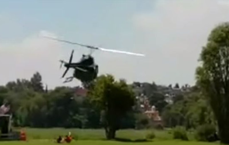Accident cu un elicopter pe platourile de filmare ale unei telenovele. Două persoane au fost rănite