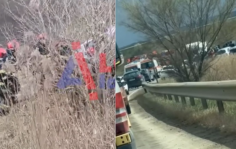 Un microbuz plin cu oameni s-a răsturnat la intrarea în Pașcani. A fost activat planul roșu de intervenție | VIDEO