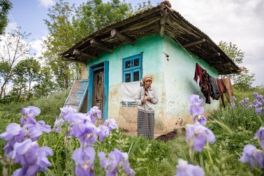 Emiliei îi place să aibă flori pe lângă casă