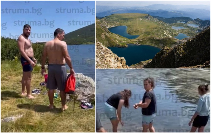 Turiștii români filmați la scăldat într-unul dintre cele șapte lacuri Rila sunt căutați de poliția bulgară ca să fie amendați