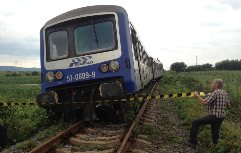 Tren cu azotat de amoniu deraiat în Harghita