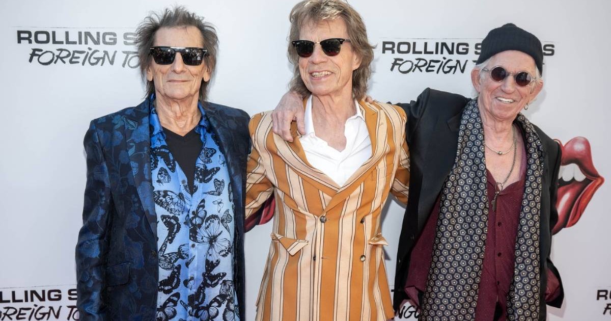 Formația Rolling Stones, de la stânga la dreapta Keith Richards, Mick Jagger, Ronnie Wood, 5 mai 2026