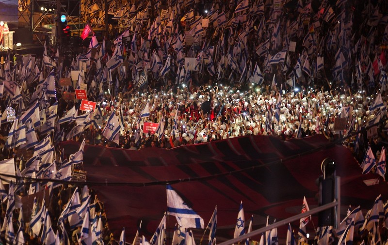 Protestele de amploare continuă în Israel. Jumătate de milion de oameni au ieșit în stradă împotriva reformelor judiciare