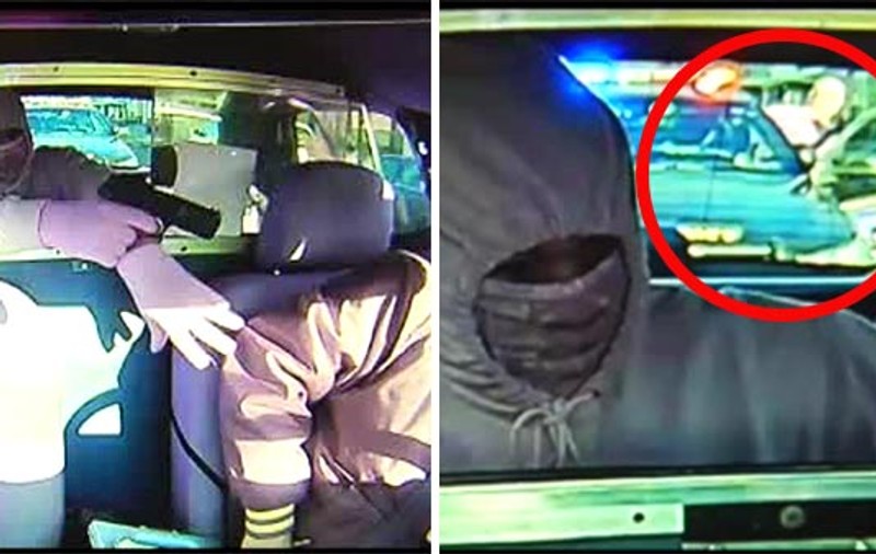 Un tâlhar jefuiește un taximetrist, cu poliția în spate. Și nu e un banc | VIDEO