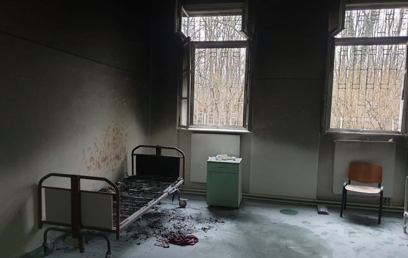 Incendiu la un spital de psihiatrie din Timiș, într-un pavilion în care sunt internaţi pacienţi COVID