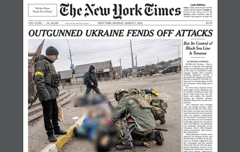Fotografie explicită cu o familie ucisă de armata rusă, pe prima pagină în New York Times: „Imaginea ororii unui astfel de atac”
