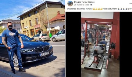Dragoș Turku și unul dintre mesajele postate de el. Foto: Antena 3