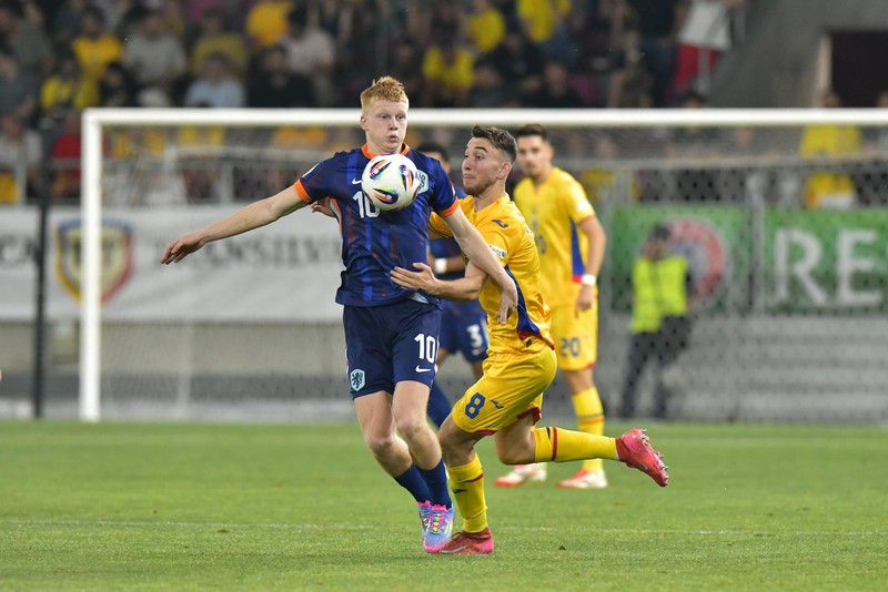 Olandezii, în albastru, au trecut de România în semifinale. Foto: Cristi Preda (Gazeta Sporturilor)