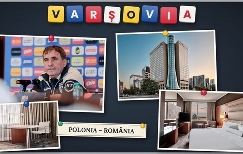 Cum arată „laboratorul” în care Gică Hagi pregătește meciul cu Polonia? România stă în superlux la hotelul de 5 stele din cartierul business al Varșoviei