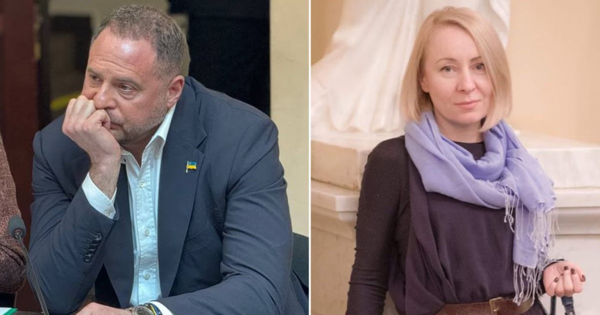 Fostul șef de cabinet al președintelui ucrainean Volodimir Zelenski, Andrii Iermak, și astroloaga Veronika Anikievici.