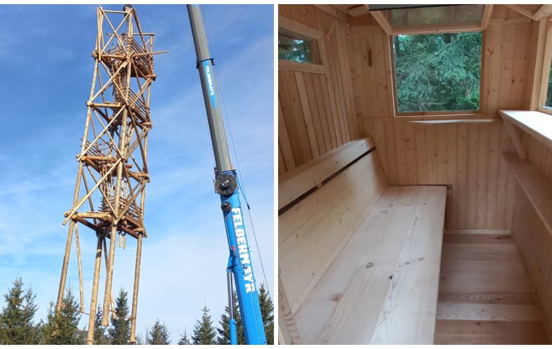 Un observator de vânătoare, înalt de 29 de metri, a fost construit de către un bărbat, în Austria: „Va rezista aici zeci de ani”